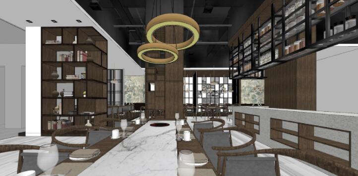 新中式餐厅室内设计su模型.jpg